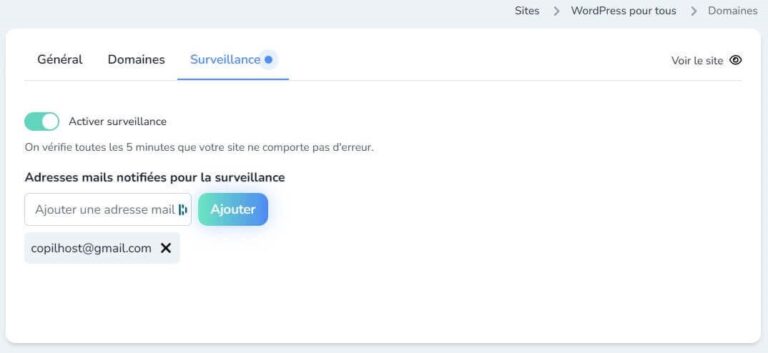 Nouveau : La surveillance pour vos sites WordPress ! (Uptime monitoring)